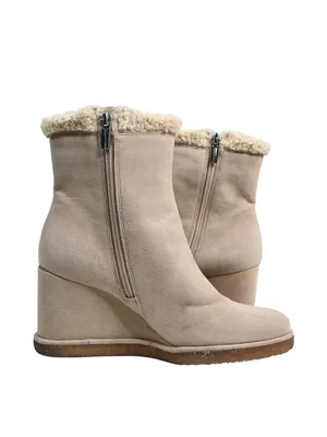 Vince Camuto Women's 7 M Bevvisa Tan Suede Upper Wedge Bootie thumbnail 4