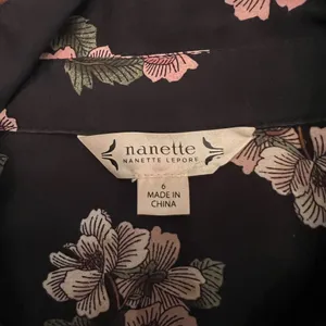 Nanette Lepore Black Floral Print Shirt Dress thumbnail 2