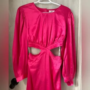 Rahi Pink‎ Midi Dress W/ Cutouts Longsleeve NWOT size large thumbnail 7