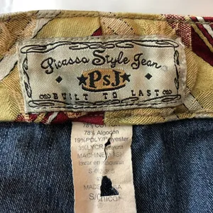 Picasso Style Jean PSJ Womens Skirt Denim Y2K Vintage Lace Up Modest S thumbnail 3