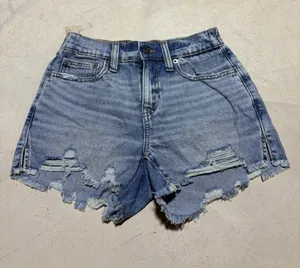 Aerie NWT Distressed Light Blue Denim Shorts XXS MSRP$59 thumbnail 1