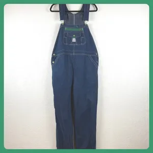 Liberty Denim Overalls — Women's Size 20‎ Tall Green Zip Accent Carpenter Style thumbnail 7