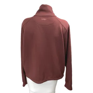 Abercrombie & Fitch YPB Women's Brown Long Sleeve Zip Up Bomber Coat Jacket L thumbnail 2