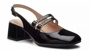 NIB Kelly & Katie Sz 6 Black Faux Patent Leather Pimmie Double Strap Mary Janes thumbnail 1