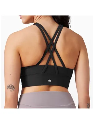 Lululemon High Neck Energy Bra Long Line Ribbed size 10 thumbnail 2