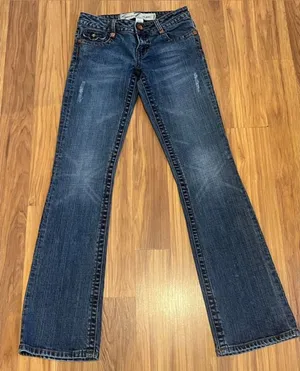 Seven7 Flare Lowrise Jeans Size 26 Iconic "7" branding back pocket thumbnail 1