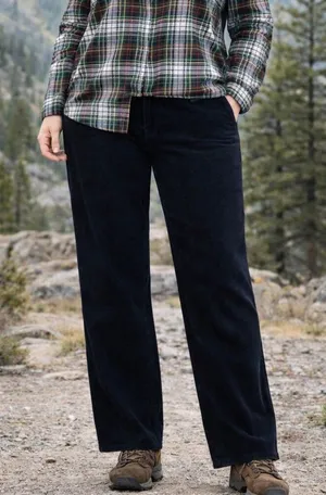 The North Face black corduroy wide leg pants size 4 thumbnail 1
