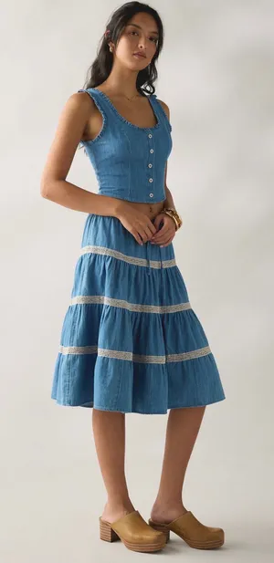 BNWT Urban Outfitters Kimchi Blue Market Morning Top & Skirt Set thumbnail 1