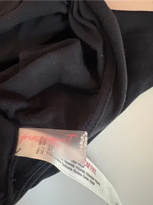 Free People Black Sports Bra with Center Crystal Detail thumbnail 3