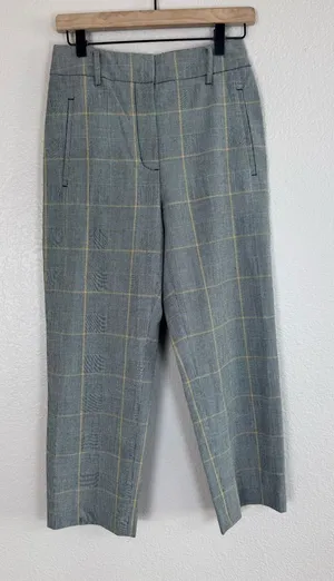 Aritzia Wilfred Jallade Gray Plaid Trousers Pants size 4 $158 thumbnail 1