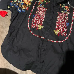 Khaadi embroidered blouse‎ size M Black Size M thumbnail 7