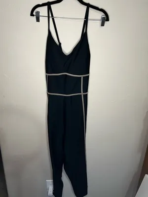 YPB Abercrombie & Fitch‎ Sculptflex Black Tan Corset Body Athletic Jumpsuit thumbnail 3