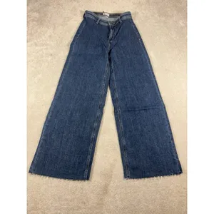 the drop kori jeans wide leg nwt‎ raw hem fray 26 thumbnail 2