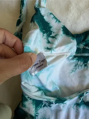 Dippin Daisy’s Swimwear One Piece Teal Tie Dye Size Small thumbnail 7