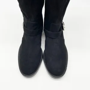 NEW Schutz Luidi Womens‎ 7 Buckled Suede Leather Knee Boot Black Side Zip thumbnail 5