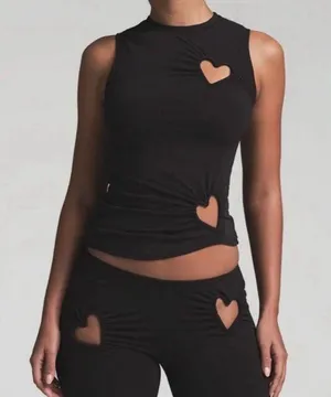 SKIMS Heart Cotton Blend Jersey Tank thumbnail 1