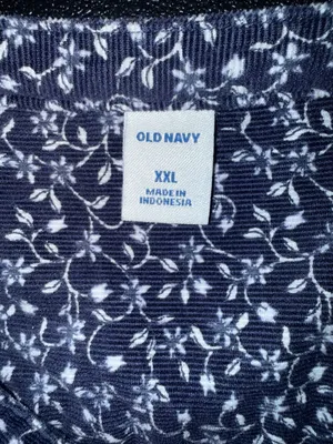 Old Navy Oversized Ditsy Floral Corduroy Top XXL thumbnail 2