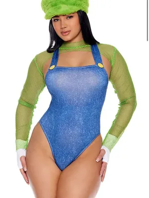 Forplay Nintendo sexy Mario bothers Luigi Halloween costume set S/M thumbnail 1