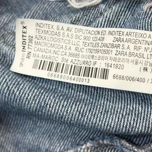 Zara TRF Patchwork Denim Short Dress Blue XS thumbnail 5