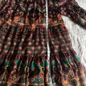 Alice + Olivia Marella Paisley Mock-Neck Blouson-Sleeve Tunic Dress Boho 4 thumbnail 8