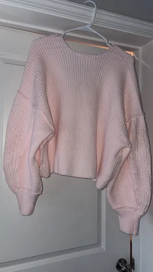 Altar'd State Sweater Pink V-Neck thumbnail 2