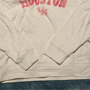 47 Brand University of Houston Cougars Hoodie XL White Red Colorblock Sweatshirt thumbnail 3