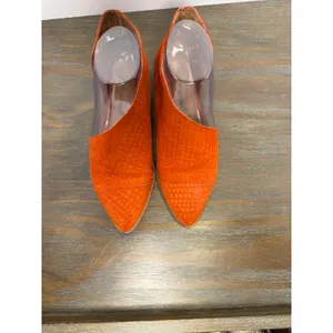 Free People Royale Flats Orange Textured Leather D'Orsay Shoes 36 US‎ 5.5 thumbnail 7