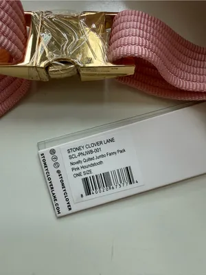 NWT Stoney Clover Lane Quilted Jumbo Fanny Pack Pink Houndstooth thumbnail 7