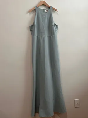 Show Me Your Mumu Chicago High Neck Gown Silver Sage Size M thumbnail 4