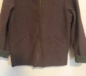 Vintage Fu Da Quilted Barn Chore Jacket-Large-Corduroy Collar & Trim-Pockets thumbnail 3