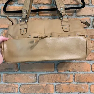 Wilsons Leather Women's Pebbled Leather Satchel‎ Purse Bag Light Brown Medium thumbnail 4
