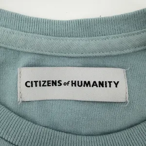 NWT Citizens of Humanity Vera Gathered Shoulder Top Small Acqua Blue Puff Sleeve thumbnail 6