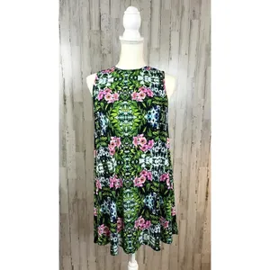 Show Me Your Mumu Women's Small Garrett Green/Pink‎ Floral Sleeveless Mini Dress thumbnail 2