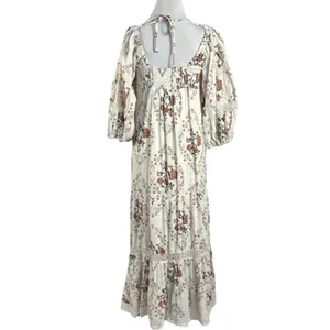 Free People Ethereal Dainty All the Attitude Printed Maxi Dress Medium Cottage thumbnail 9