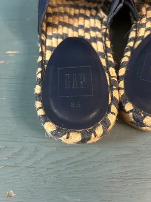 GAP Navy Blue Suede Espadrille Slip-On Mules | Size 8.5 thumbnail 5