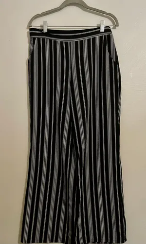 by and by Black And White Striped Pants thumbnail 1
