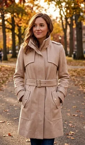 Kenneth Cole New York Peacoat Beige Size 6 Y2K Neutral Old Money Classic Preppy thumbnail 1