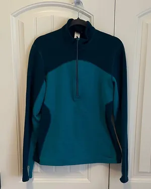 Patagonia Quarter Zip Sweater Women’s Large Blue Teal thumbnail 1