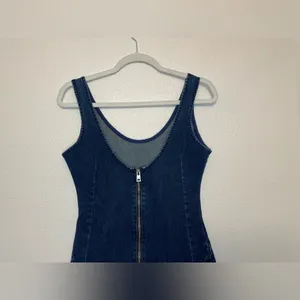 Guess Sofia Dark‎ Blue Denim Mini Dress Size M thumbnail 7