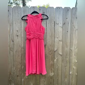JS Boutique Barbie pink formal dress ruffle size 4 rhinestone‎ prom dance thumbnail 9