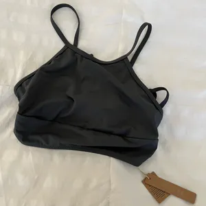 NWT Skims High Neck Swim Top Gunmetal Grey Large thumbnail 4