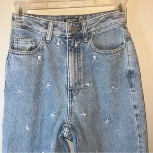 Playboy x PacSun Embroidered Straight Leg‎ Jeans Size 23 High Rise thumbnail 5