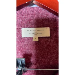Sezane Enola sweater dress in rosewood balloon sleeves sz S thumbnail 3