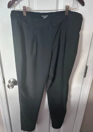 Brooks running black pants tight size large with pockets thumbnail 1