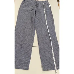 NEW Amazon Essentials Pants Medium Striped Elastic Travel Linen Cotton Cottage thumbnail 7