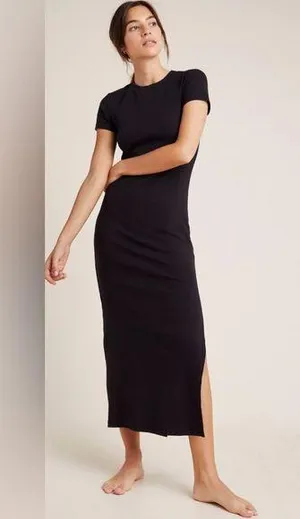 Stateside Alma Tee Maxi Dress, Black, Size S, NWT thumbnail 1
