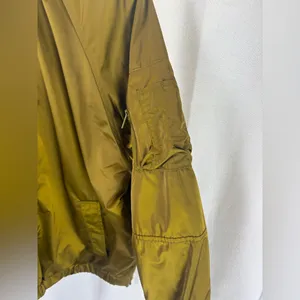 SHINY GOLD GREEN OVERSIZED BOMBER JACKET Target A New Day Size Large EUC‎ thumbnail 5