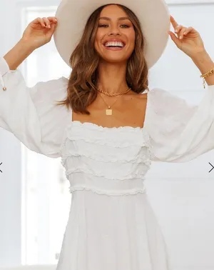 Hello Molly White Dress thumbnail 5