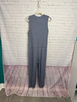 Barefoot Dreams Malibu Collection XL blue gray romper jumpsuit loungewear chic thumbnail 6