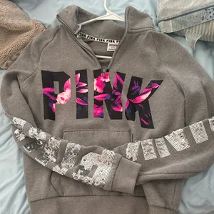 PINK Half-Zip Sweatshirt thumbnail 1